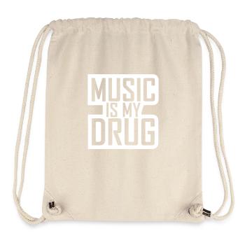 Music is my Drug Medizin Spruch Musik Droge Party - Stanley/Stella recycelter Gym Bag - Naturweiß - Vorne