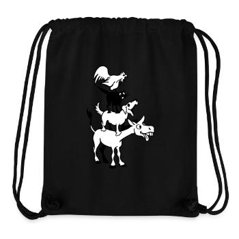 Bremen Town Musicians - Stanley/Stella Recycled Gym Bag - black - Front