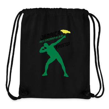jamaica recordman kingston usain bolt - Sac à cordon recyclé Stanley/Stella - noir - Devant