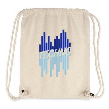 Techno Love Citation Dire Musique Fête Célébrer Logo - Sac à cordon recyclé Stanley/Stella - blanc naturel - Devant