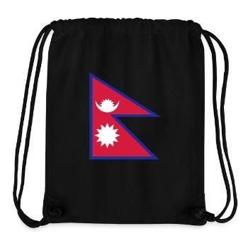 Nationalflagge von Nepal - Stanley/Stella recycelter Gym Bag - Schwarz - Vorne
