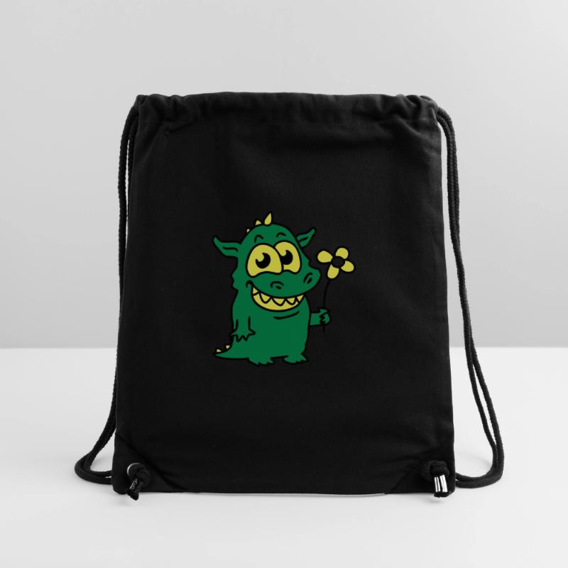 Drache mit Blume Stanley/Stella recycelter Gym Bag