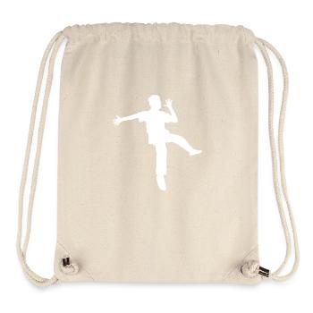 Homme Célébrant Et Dansant Silhouette Cool Fête Fun - Sac à cordon recyclé Stanley/Stella - blanc naturel - Devant