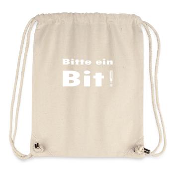 Bitte ein Bit - Stanley/Stella recycelter Gym Bag - Naturweiß - Vorne