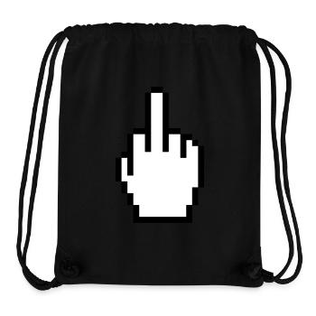 Finger-Gruß - Stanley/Stella recycelter Gym Bag - Schwarz - Vorne