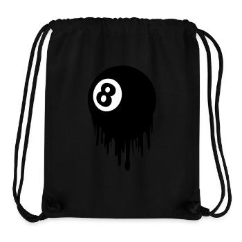 8 ball design - Stanley/Stella recycelter Gym Bag - Schwarz - Vorne
