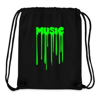 Music Graffiti grüner Schleim Musik Spruch Tropfen - Stanley/Stella recycelter Gym Bag - Schwarz - Vorne
