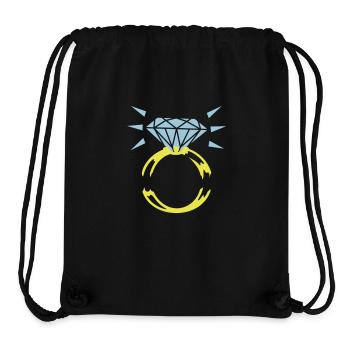 Diamantring / diamond ring (2c) - Stanley/Stella recycelter Gym Bag - Schwarz - Vorne