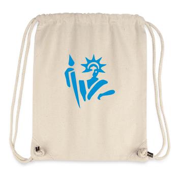 dessin caducée symbole notarial de notaire vesta - Sac à cordon recyclé Stanley/Stella - blanc naturel - Devant