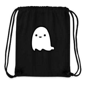 cute_ghost_2 - Stanley/Stella Recycled Gym Bag - black - Front