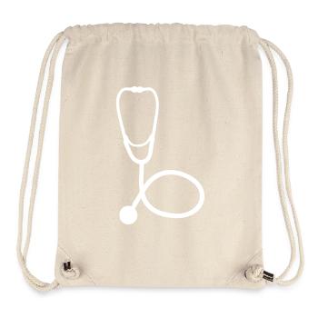 Médecin Stéthoscope Symbole Médical Entendre Expertise - Sac à cordon recyclé Stanley/Stella - blanc naturel - Devant