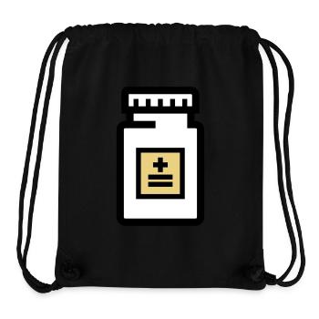 Tablettendose für Pillen und Medikamente - Stanley/Stella recycelter Gym Bag - Schwarz - Vorne