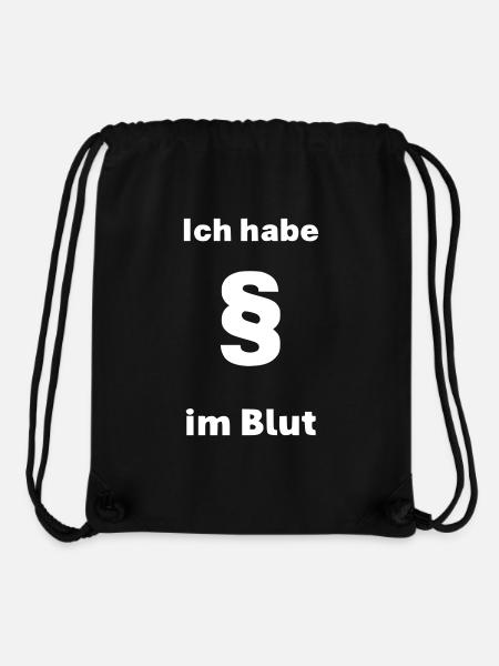 Ich habe Paragraphen im Blut - Stanley/Stella recycelter Gym Bag - Schwarz