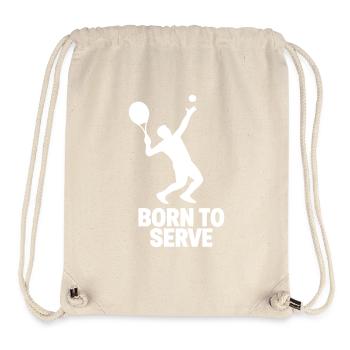 Né pour servir tennis Tennis Tennisman - Sac à cordon recyclé Stanley/Stella - blanc naturel - Devant
