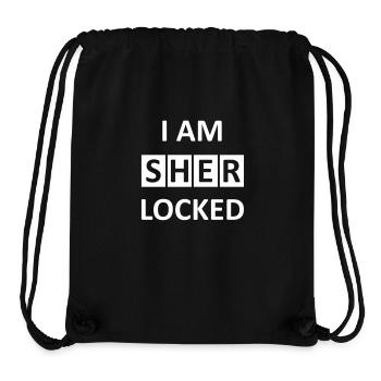 JE SUIS Sherlocked - Sac à cordon recyclé Stanley/Stella - noir - Devant