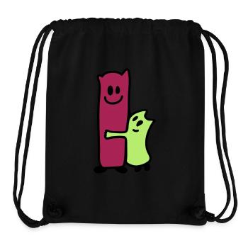 Umarmen - Stanley/Stella recycelter Gym Bag - Schwarz - Vorne