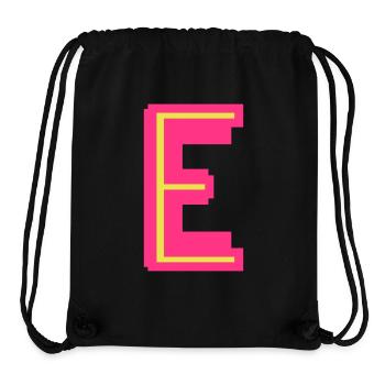 E neon yellow pink - Stanley/Stella Recycled Gym Bag - black - Front