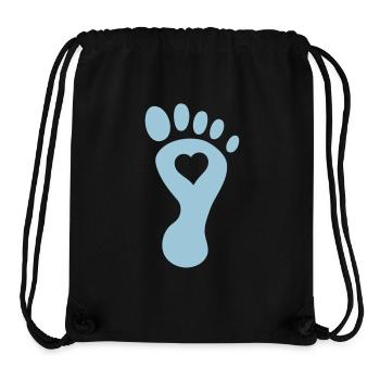 foot heart - Sac à cordon recyclé Stanley/Stella - noir - Devant