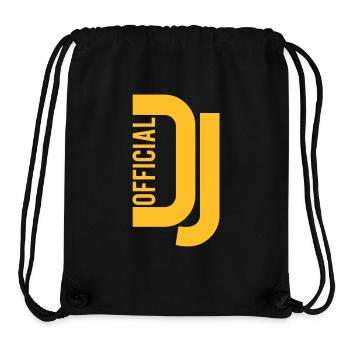 Officiel DJ Music Party Célébration Texte Logo Lettrage - Sac à cordon recyclé Stanley/Stella - noir - Devant
