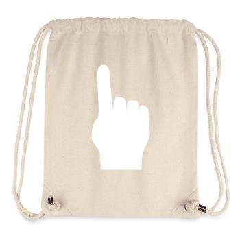 Index Finger Hand Attention Clipart Clipart Template - Stanley/Stella Recycled Gym Bag - natural - Front