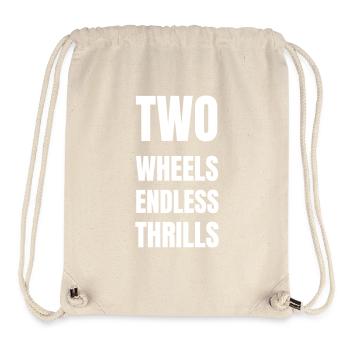 Two wheels endless thrills - Stanley/Stella Recycled Gym Bag - natural - Front