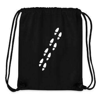 Schuhabdrücke - Stanley/Stella recycelter Gym Bag - Schwarz - Vorne