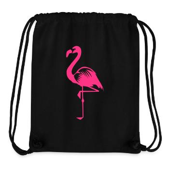 Oiseaux d’eau animaux oiseau rose flamant rose été - Sac à cordon recyclé Stanley/Stella - noir - Devant
