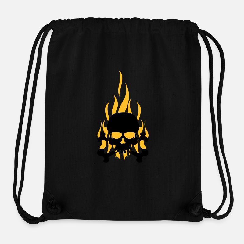 skull_flames - Stanley/Stella recycelter Gym Bag - Schwarz