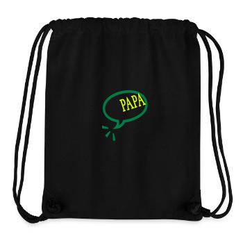 papa (1c) - Sac à cordon recyclé Stanley/Stella - noir - Devant