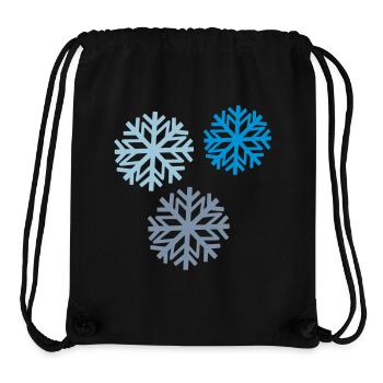 Schneeflocke 2 - Stanley/Stella recycelter Gym Bag - Schwarz - Vorne