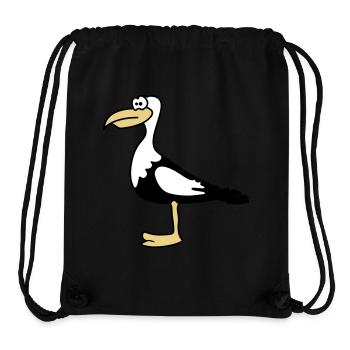 Seagull cute cute animal motifs - Stanley/Stella Recycled Gym Bag - black - Front