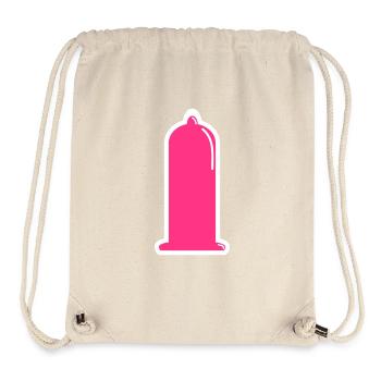 Kondom Condom Safer Sex HIV Prävention 2c - Stanley/Stella recycelter Gym Bag - Naturweiß - Vorne