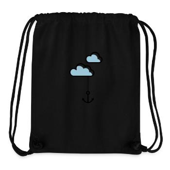 Anker mit Wolke - Stanley/Stella recycelter Gym Bag - Schwarz - Vorne