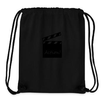 Tasche Filmklappe "Action!" - Stanley/Stella recycelter Gym Bag - Schwarz - Vorne