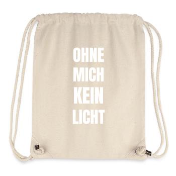 Ohne mich kein Licht! - Stanley/Stella recycelter Gym Bag - Naturweiß - Vorne