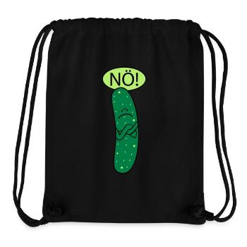 Saure Gurke (b) - Stanley/Stella recycelter Gym Bag - Schwarz - Vorne