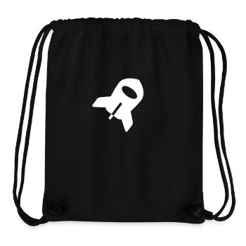 Astronaute cosmonaute fusée spatiale - Sac à cordon recyclé Stanley/Stella - noir - Devant