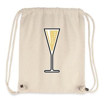 Glass Of Sparkling Wine (Funnel / Closed / 3C) - Stanley/Stella Recycled Gym Bag - natural - Front