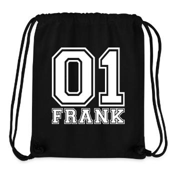 Frank - Nom - Sac à cordon recyclé Stanley/Stella - noir - Devant