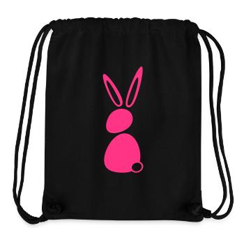 Hase Kaninchen Häschen Cartoon Silhouette niedlich - Stanley/Stella recycelter Gym Bag - Schwarz - Vorne