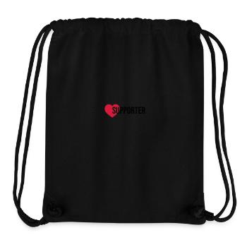 Supporter Herz - Stanley/Stella recycelter Gym Bag - Schwarz - Vorne