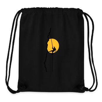 Kletterer beim Abseilen im Sonnenuntergang - Stanley/Stella recycelter Gym Bag - Schwarz - Vorne