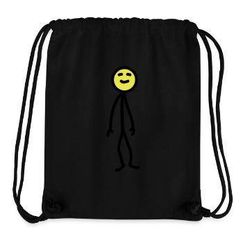 happy_man - Sac à cordon recyclé Stanley/Stella - noir - Devant
