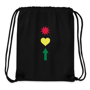 Traffic light Star heart Arrow 3c - Stanley/Stella Recycled Gym Bag - black - Front
