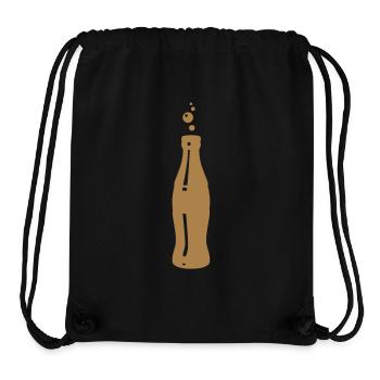 Bouteille limonade boisson cadeau idée d’eau - Sac à cordon recyclé Stanley/Stella - noir - Devant