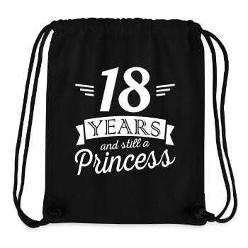 18 years and still a princess - Sac à cordon recyclé Stanley/Stella - noir - Devant