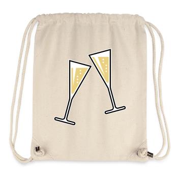 2 Glasses Of Sparkling Wine (Funnel / Closed / 3C) - Stanley/Stella Recycled Gym Bag - natural - Front