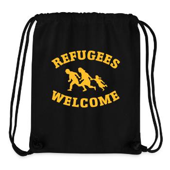 Refugees Welcome - Stanley/Stella Recycled Gym Bag - black - Front
