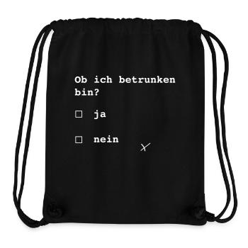 Party - Stanley/Stella recycelter Gym Bag - Schwarz - Vorne
