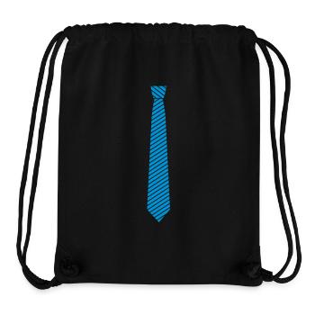 gestreifte Krawatte / Schlips - Stanley/Stella recycelter Gym Bag - Schwarz - Vorne